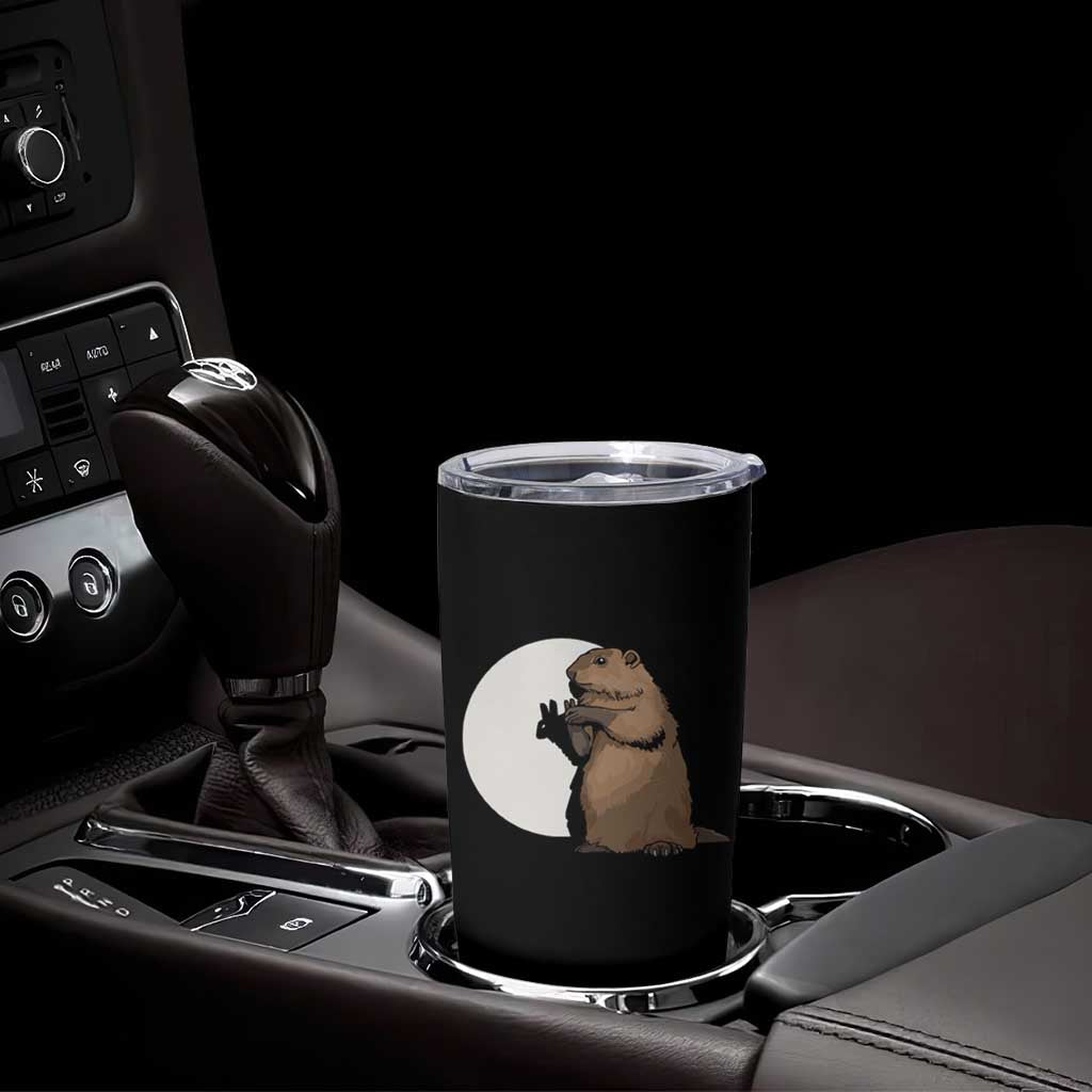 Groundhog Shadow Meteorlogy Tumbler Cup Woodchuck Puppet Funny Gift