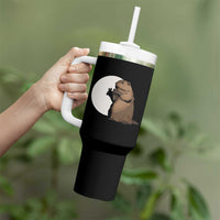 Groundhog Shadow Meteorlogy Tumbler With Handle Woodchuck Puppet Funny Gift