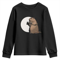 Groundhog Shadow Meteorlogy Youth Sweatshirt Woodchuck Puppet Funny Gift