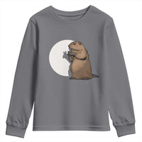 Groundhog Shadow Meteorlogy Youth Sweatshirt Woodchuck Puppet Funny Gift