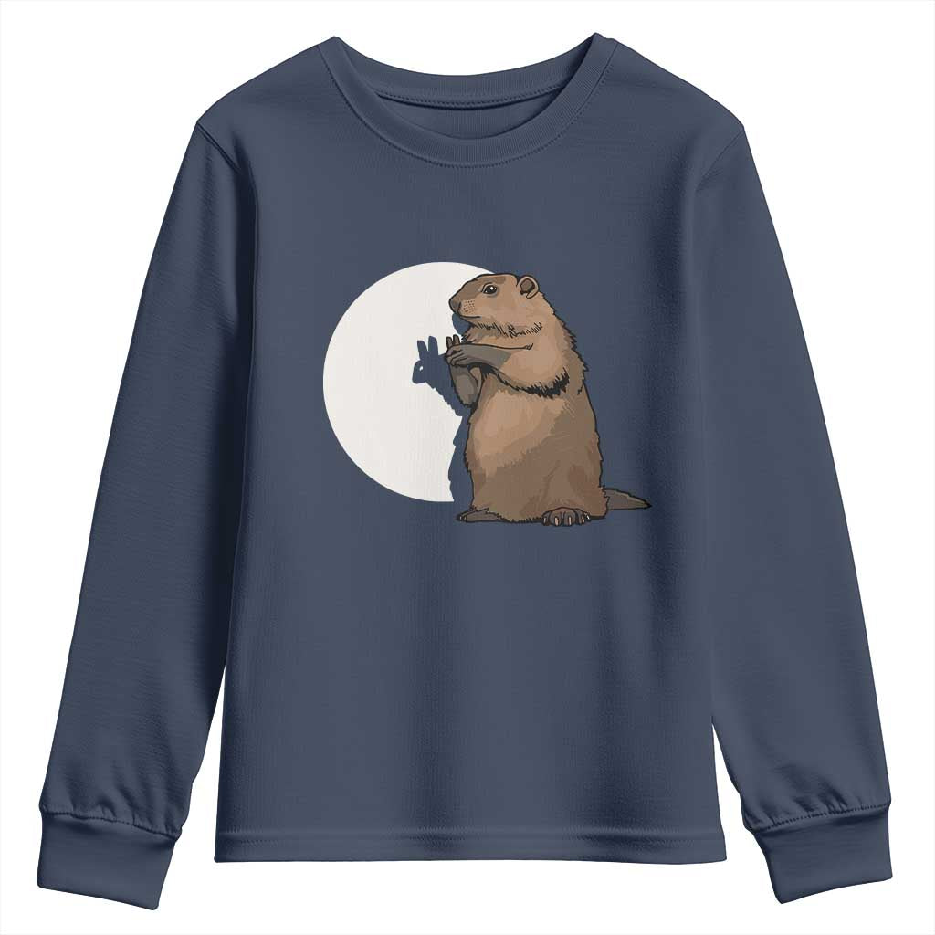 Groundhog Shadow Meteorlogy Youth Sweatshirt Woodchuck Puppet Funny Gift