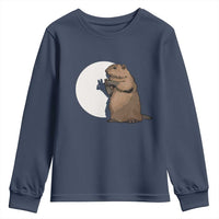 Groundhog Shadow Meteorlogy Youth Sweatshirt Woodchuck Puppet Funny Gift