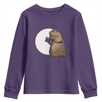 Groundhog Shadow Meteorlogy Youth Sweatshirt Woodchuck Puppet Funny Gift