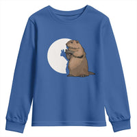 Groundhog Shadow Meteorlogy Youth Sweatshirt Woodchuck Puppet Funny Gift
