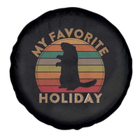 Groundhog Day Spare Tire Cover My Favorite Holiday Ground Hog Shadow Retro Sunset