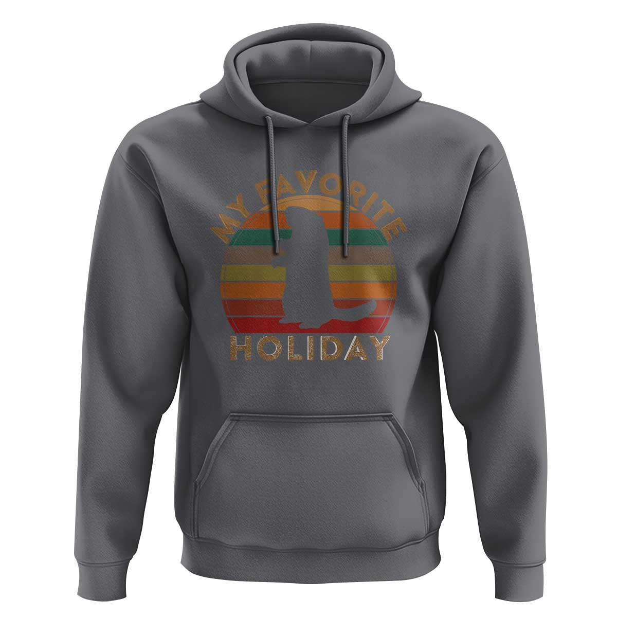 Groundhog Day Hoodie My Favorite Holiday Ground Hog Shadow Retro Sunset