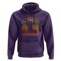 Groundhog Day Hoodie My Favorite Holiday Ground Hog Shadow Retro Sunset