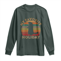 Groundhog Day Long Sleeve Shirt My Favorite Holiday Ground Hog Shadow Retro Sunset