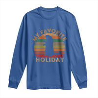 Groundhog Day Long Sleeve Shirt My Favorite Holiday Ground Hog Shadow Retro Sunset