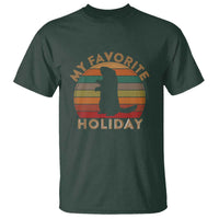 Groundhog Day T Shirt My Favorite Holiday Ground Hog Shadow Retro Sunset
