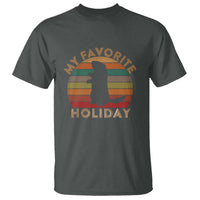 Groundhog Day T Shirt My Favorite Holiday Ground Hog Shadow Retro Sunset