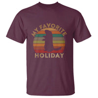 Groundhog Day T Shirt My Favorite Holiday Ground Hog Shadow Retro Sunset