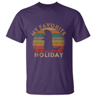 Groundhog Day T Shirt My Favorite Holiday Ground Hog Shadow Retro Sunset