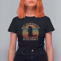 Groundhog Day T Shirt For Women My Favorite Holiday Ground Hog Shadow Retro Sunset