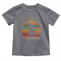 Groundhog Day Toddler T Shirt My Favorite Holiday Ground Hog Shadow Retro Sunset
