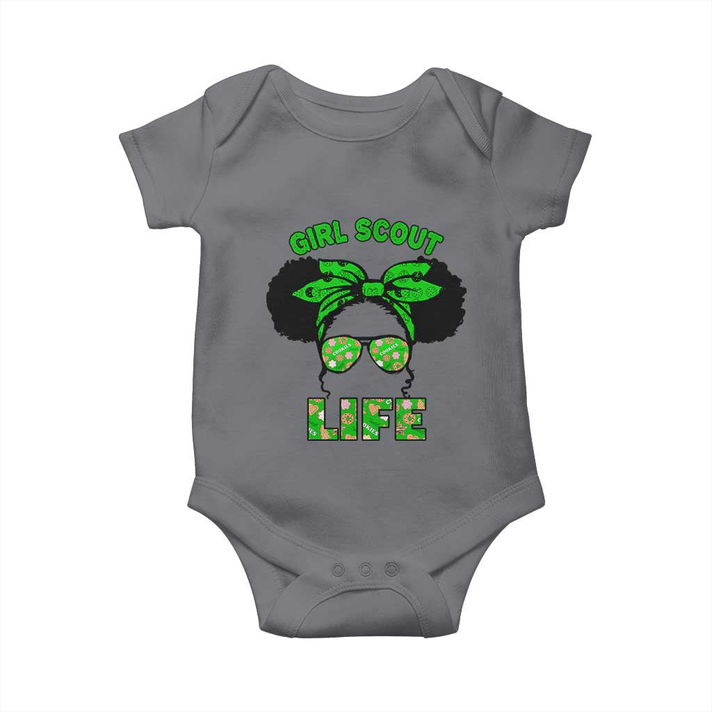 Scout Girl Cookie Dealer Baby Onesie Troop Leader Little Messy Bun - Wonder Print Shop