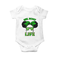 Scout Girl Cookie Dealer Baby Onesie Troop Leader Little Messy Bun - Wonder Print Shop