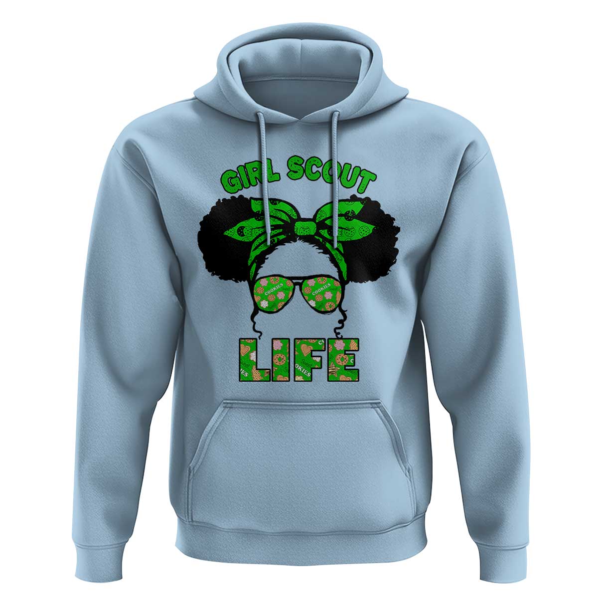 Scout Girl Cookie Dealer Hoodie Troop Leader Little Messy Bun TS02