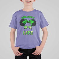 Scout Girl Cookie Dealer T Shirt For Kid Troop Leader Little Messy Bun - Wonder Print Shop