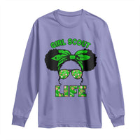 Scout Girl Cookie Dealer Long Sleeve Shirt Troop Leader Little Messy Bun - Wonder Print Shop
