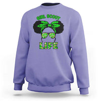 Scout Girl Cookie Dealer Sweatshirt Troop Leader Little Messy Bun TS02