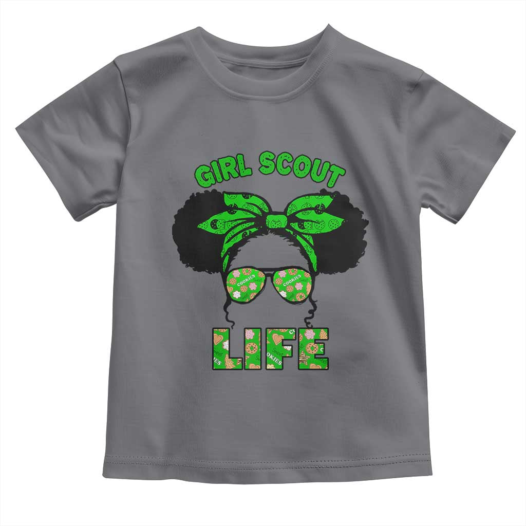Scout Girl Cookie Dealer Toddler T Shirt Troop Leader Little Messy Bun - Wonder Print Shop