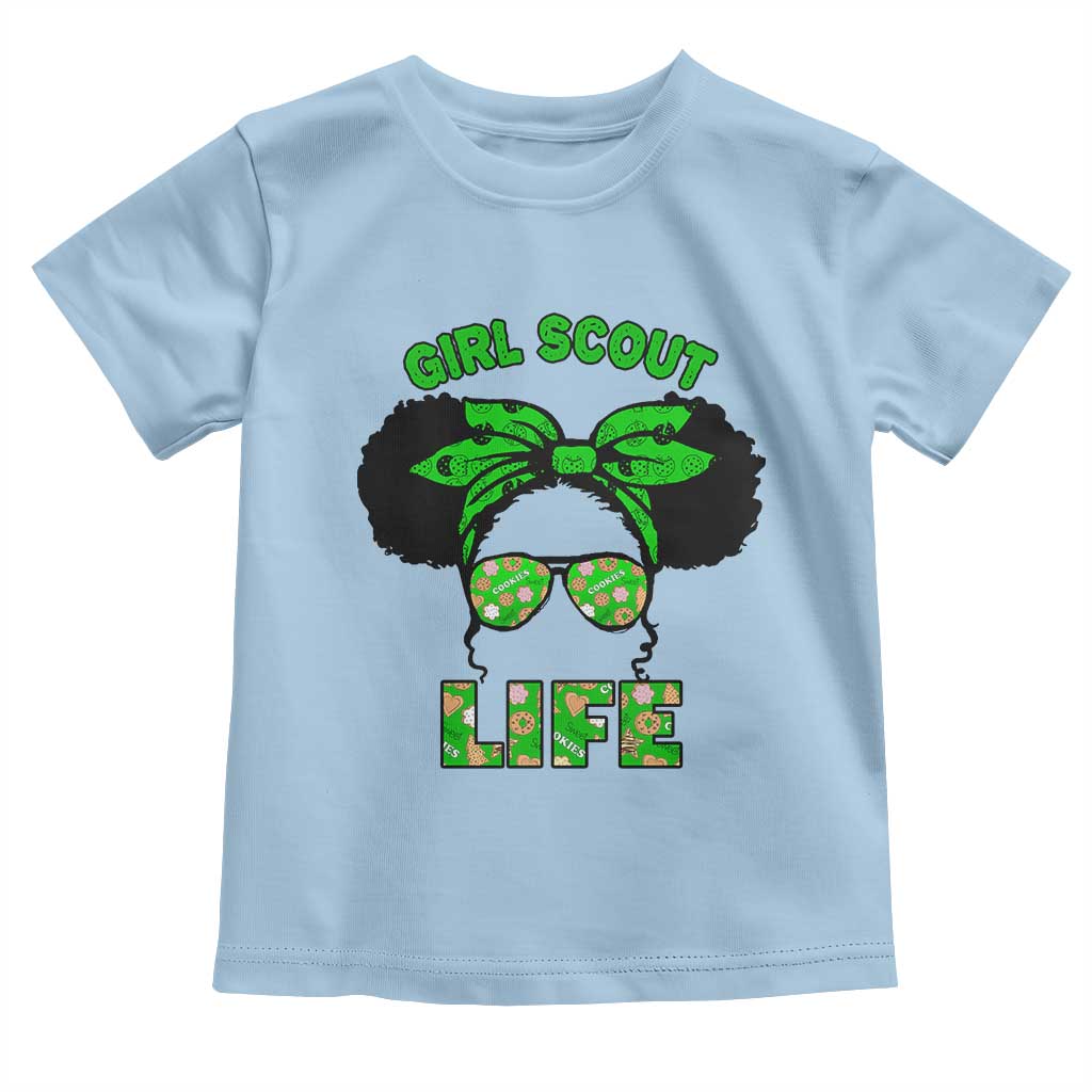 Scout Girl Cookie Dealer Toddler T Shirt Troop Leader Little Messy Bun - Wonder Print Shop