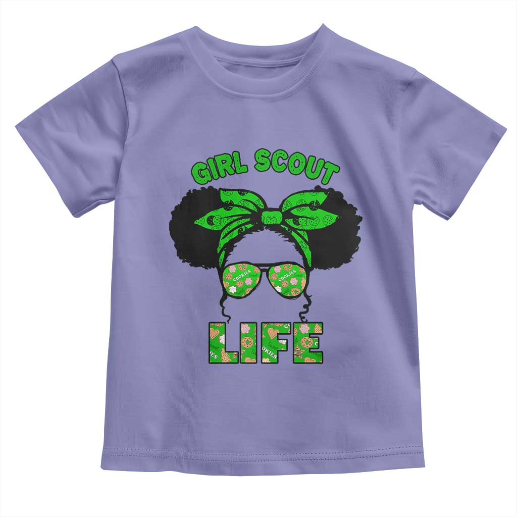 Scout Girl Cookie Dealer Toddler T Shirt Troop Leader Little Messy Bun - Wonder Print Shop