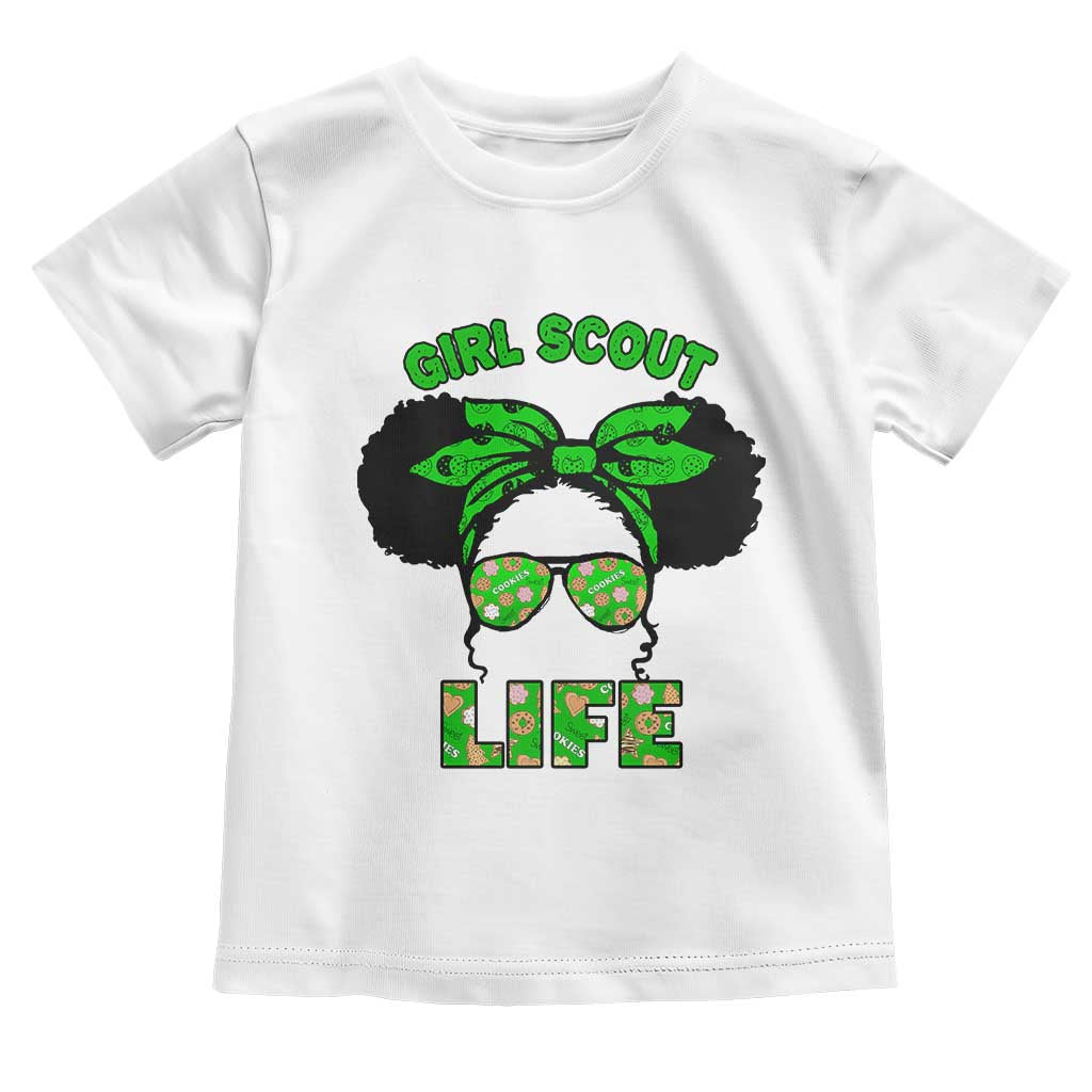 Scout Girl Cookie Dealer Toddler T Shirt Troop Leader Little Messy Bun - Wonder Print Shop
