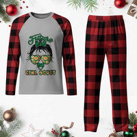 Scout Girl Cookie Dealer Plaid Pajama Set Troop Leader Kidlife Little Bun - Wonder Print Shop