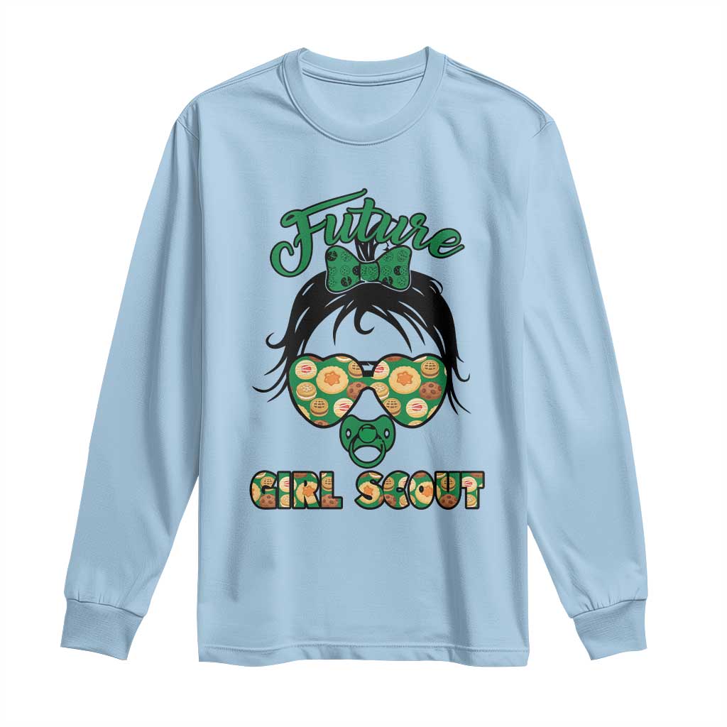 Scout Girl Cookie Dealer Long Sleeve Shirt Troop Leader Kidlife Little Bun - Wonder Print Shop