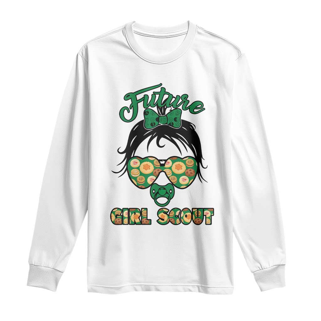 Scout Girl Cookie Dealer Long Sleeve Shirt Troop Leader Kidlife Little Bun - Wonder Print Shop