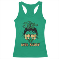 Scout Girl Cookie Dealer Racerback Tank Top Troop Leader Kidlife Little Bun - Wonder Print Shop