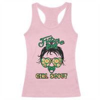 Scout Girl Cookie Dealer Racerback Tank Top Troop Leader Kidlife Little Bun - Wonder Print Shop