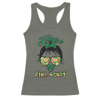 Scout Girl Cookie Dealer Racerback Tank Top Troop Leader Kidlife Little Bun - Wonder Print Shop