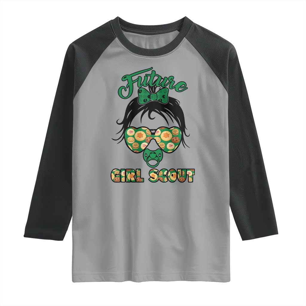 Scout Girl Cookie Dealer Raglan Shirt Troop Leader Kidlife Little Bun - Wonder Print Shop