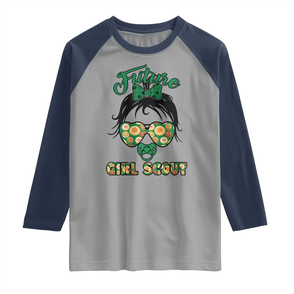 Scout Girl Cookie Dealer Raglan Shirt Troop Leader Kidlife Little Bun - Wonder Print Shop
