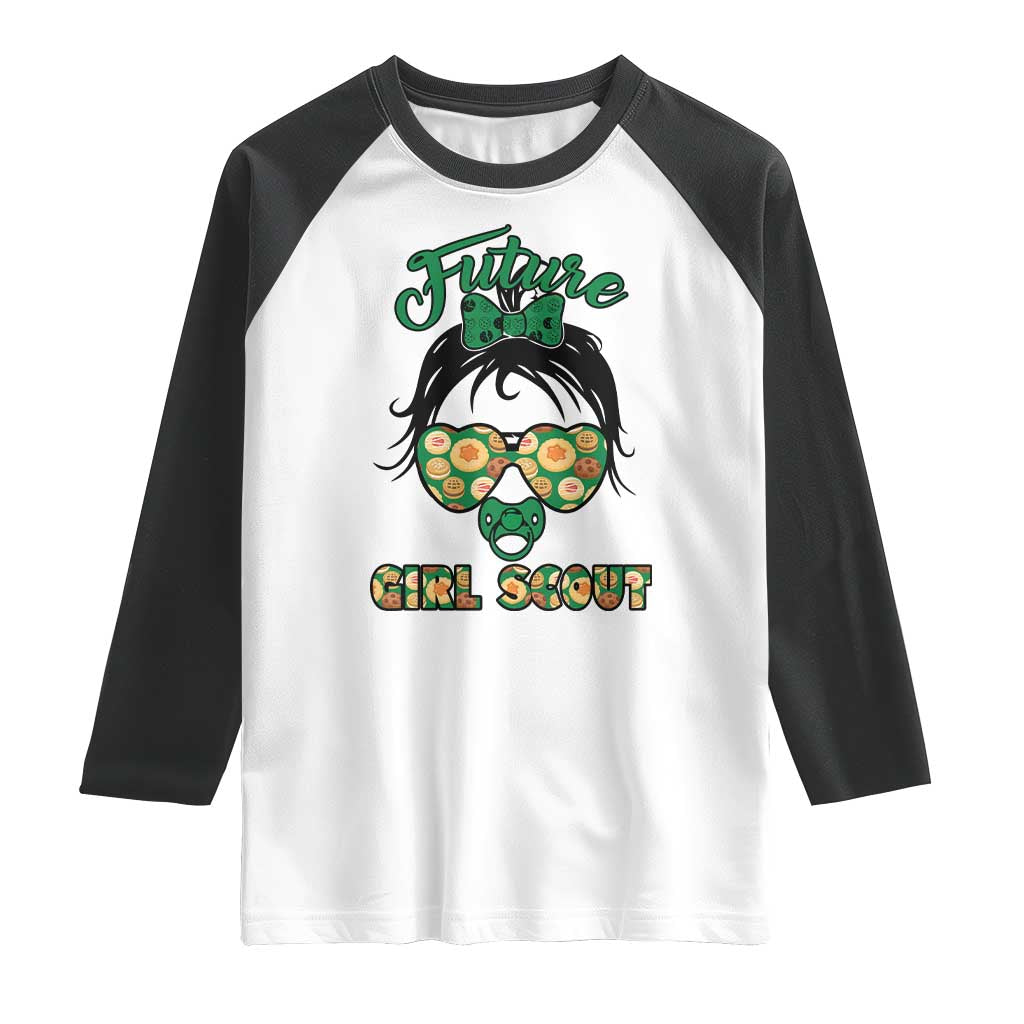 Scout Girl Cookie Dealer Raglan Shirt Troop Leader Kidlife Little Bun - Wonder Print Shop