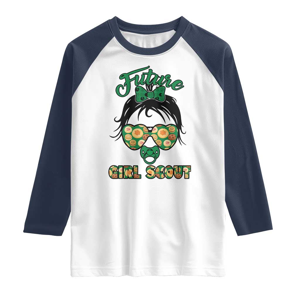Scout Girl Cookie Dealer Raglan Shirt Troop Leader Kidlife Little Bun - Wonder Print Shop