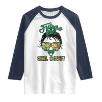 Scout Girl Cookie Dealer Raglan Shirt Troop Leader Kidlife Little Bun - Wonder Print Shop