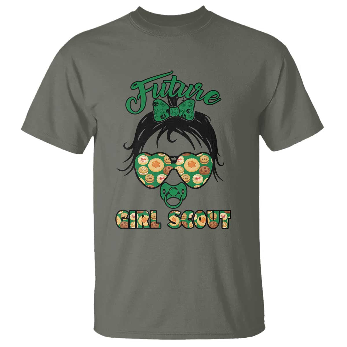 Scout Girl Cookie Dealer T Shirt Troop Leader Kidlife Little Bun TS02