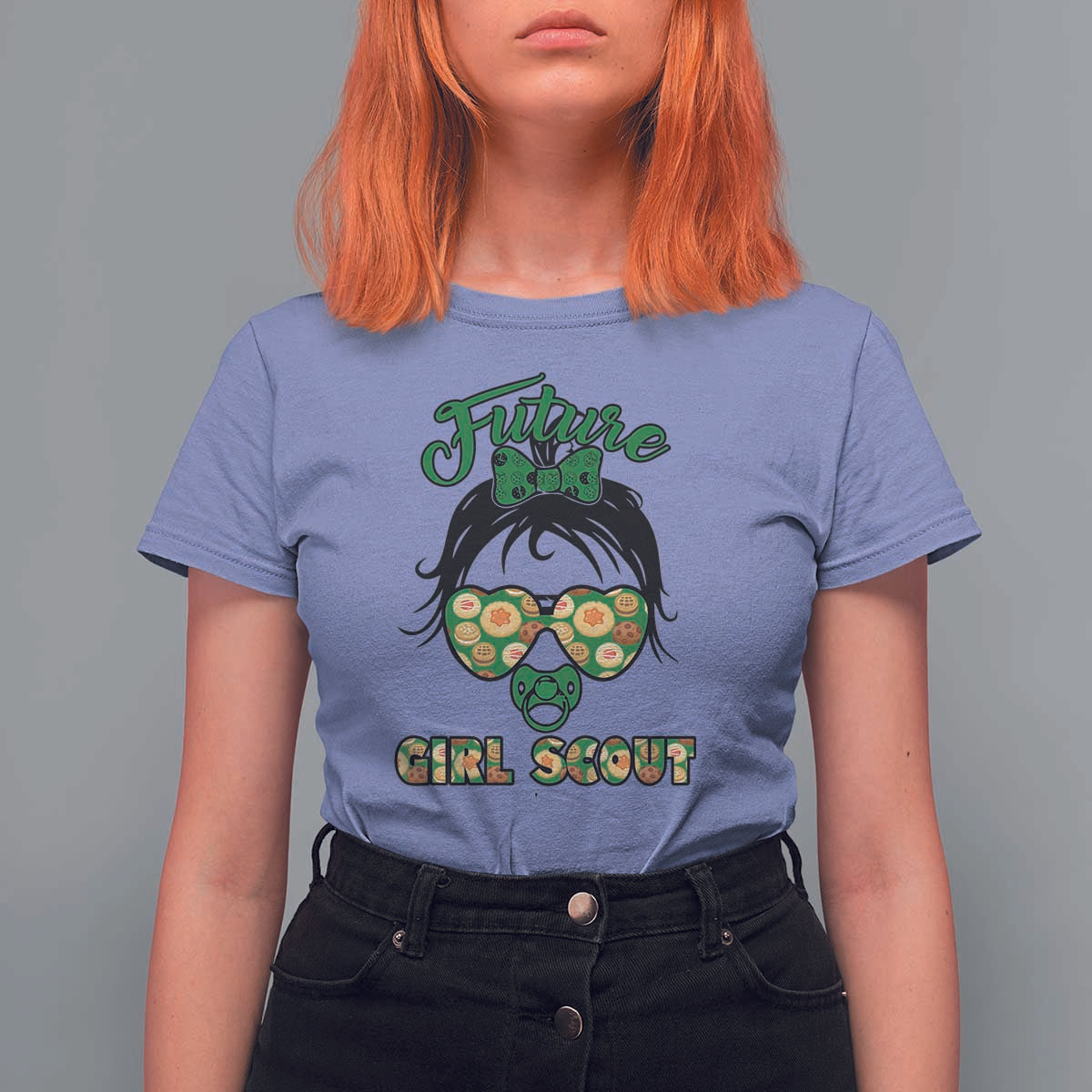 Scout Girl Cookie Dealer T Shirt For Women Troop Leader Kidlife Little Bun - Wonder Print Shop