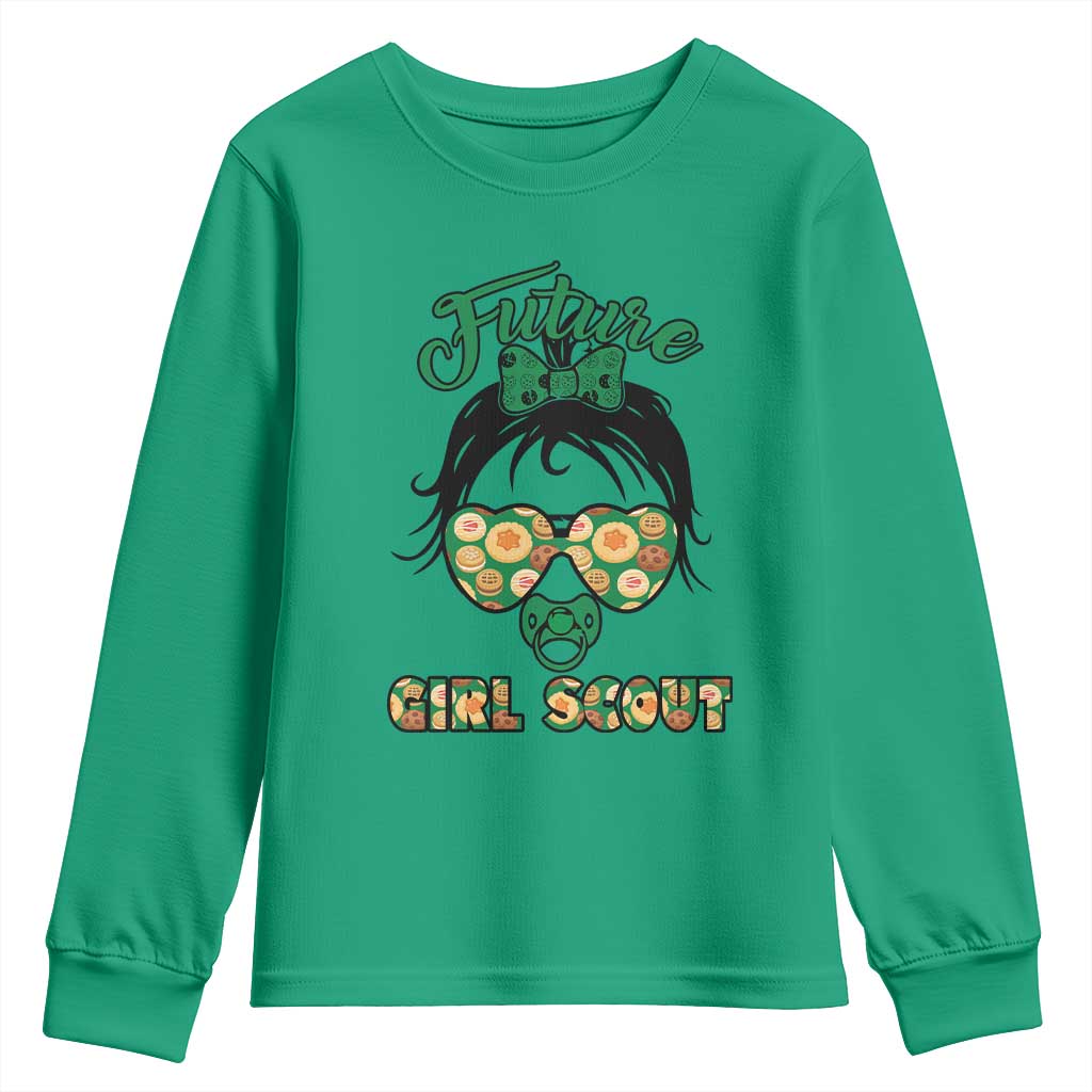 Scout Girl Cookie Dealer Youth Sweatshirt Troop Leader Kidlife Little Bun - Wonder Print Shop