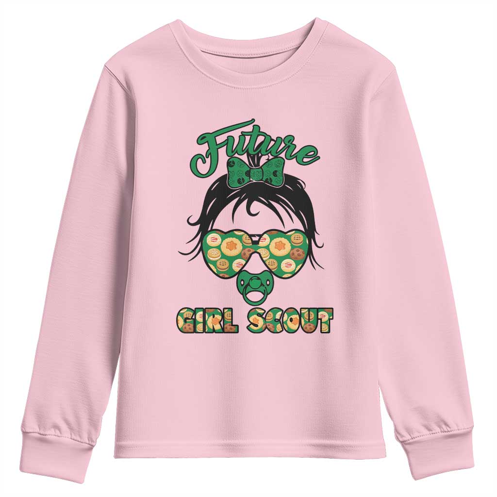 Scout Girl Cookie Dealer Youth Sweatshirt Troop Leader Kidlife Little Bun - Wonder Print Shop