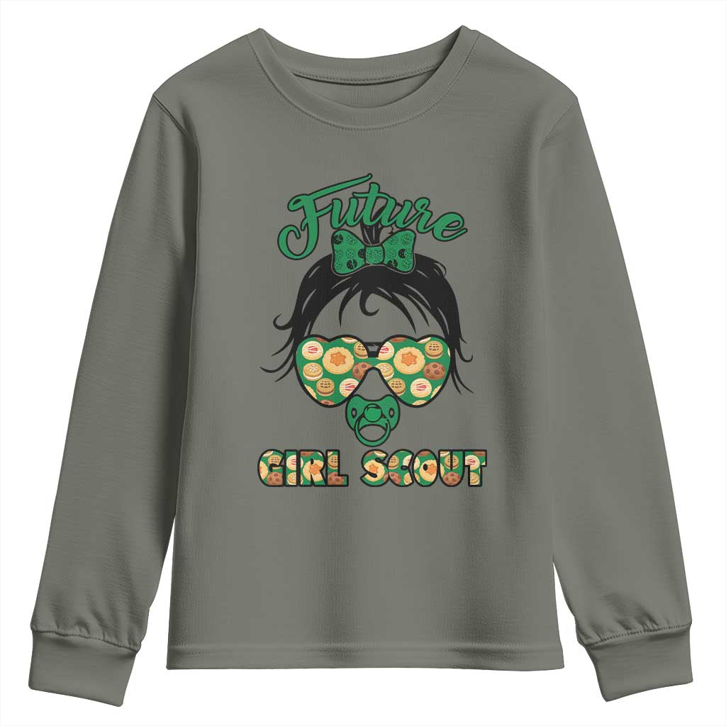 Scout Girl Cookie Dealer Youth Sweatshirt Troop Leader Kidlife Little Bun - Wonder Print Shop