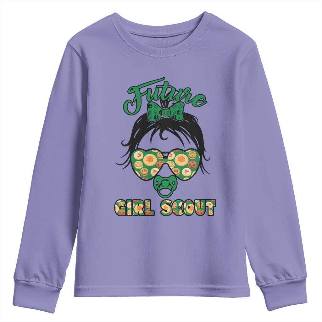 Scout Girl Cookie Dealer Youth Sweatshirt Troop Leader Kidlife Little Bun - Wonder Print Shop