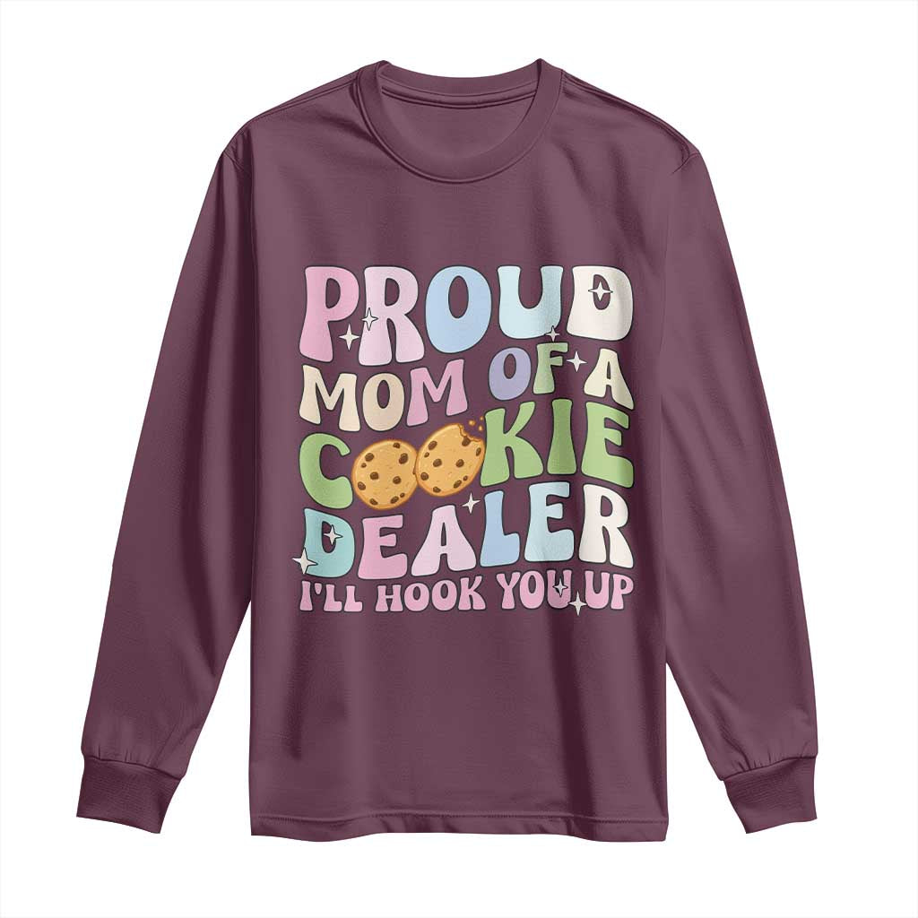 Scout Girl Mom Long Sleeve Shirt Proud Mom Of A Cookie Dealer Troop Leader Family Matching - Wonder Print Shop