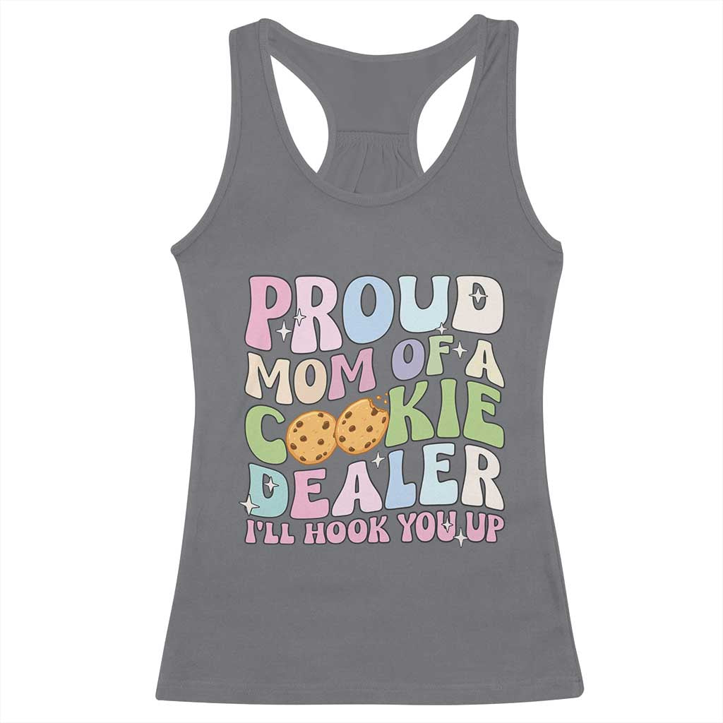 Scout Girl Mom Racerback Tank Top Proud Mom Of A Cookie Dealer Troop Leader Family Matching - Wonder Print Shop