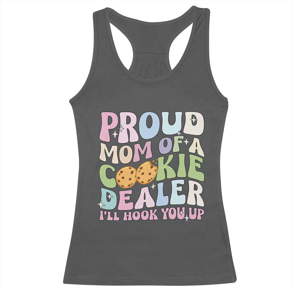 Scout Girl Mom Racerback Tank Top Proud Mom Of A Cookie Dealer Troop Leader Family Matching - Wonder Print Shop
