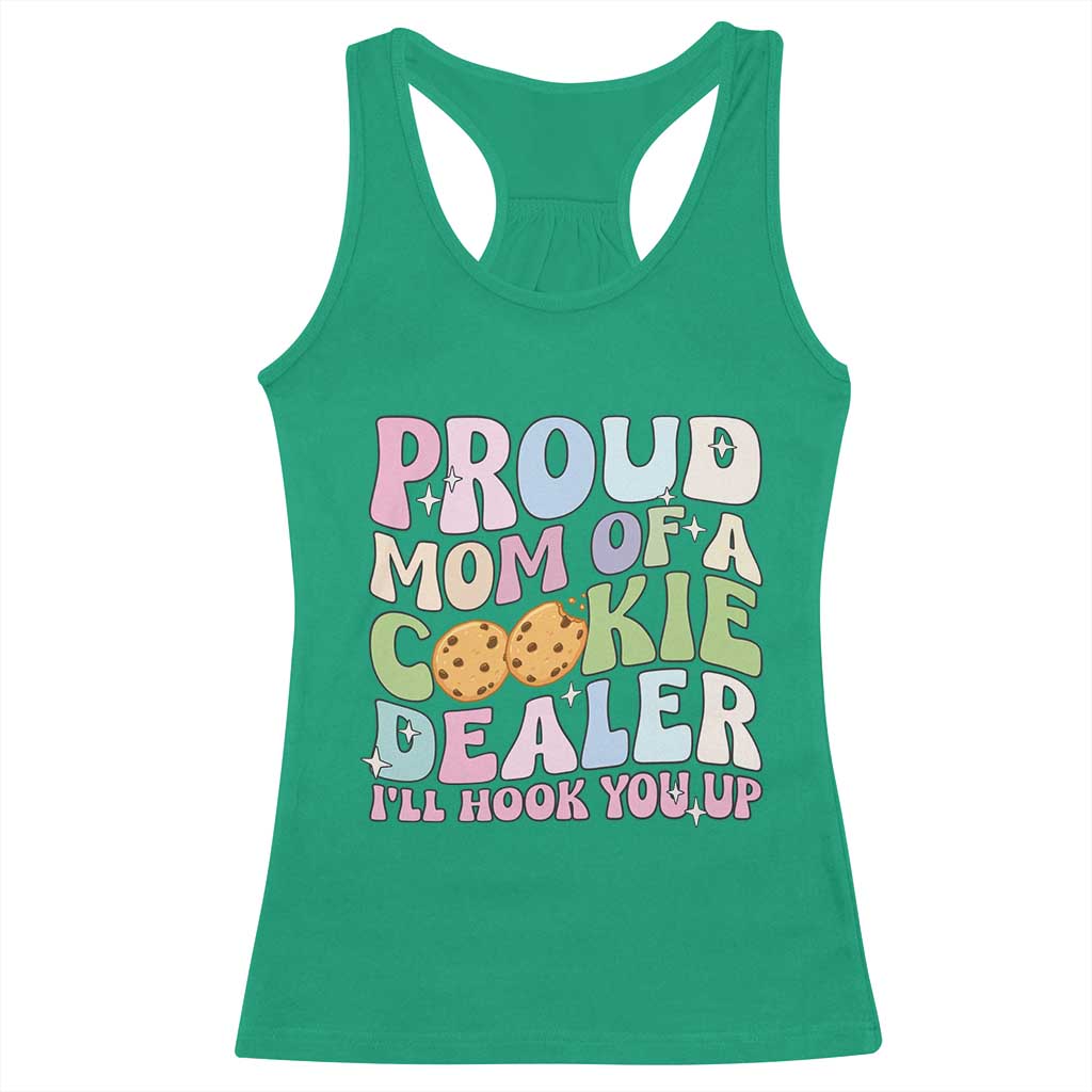 Scout Girl Mom Racerback Tank Top Proud Mom Of A Cookie Dealer Troop Leader Family Matching - Wonder Print Shop